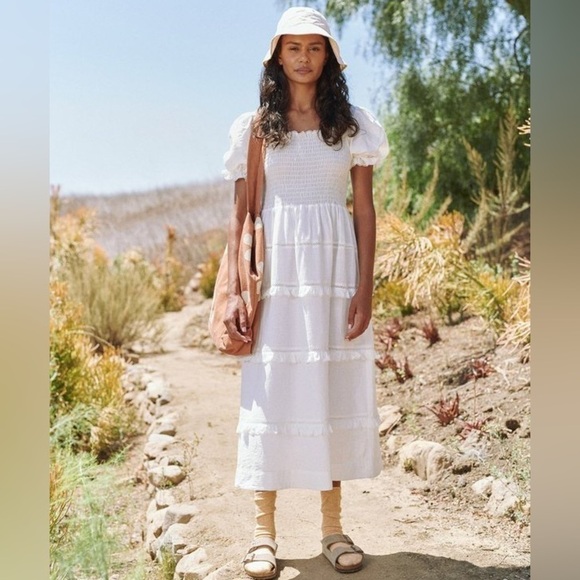 The GREAT White The Scallop Savanna Dress Sz S - Picture 16 of 16